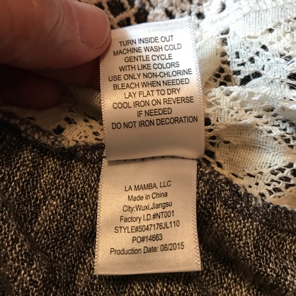 Lace front cardigan by Spoiled - size Small - Picture 8 of 8